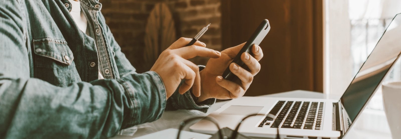 a person looking at their mobile phone